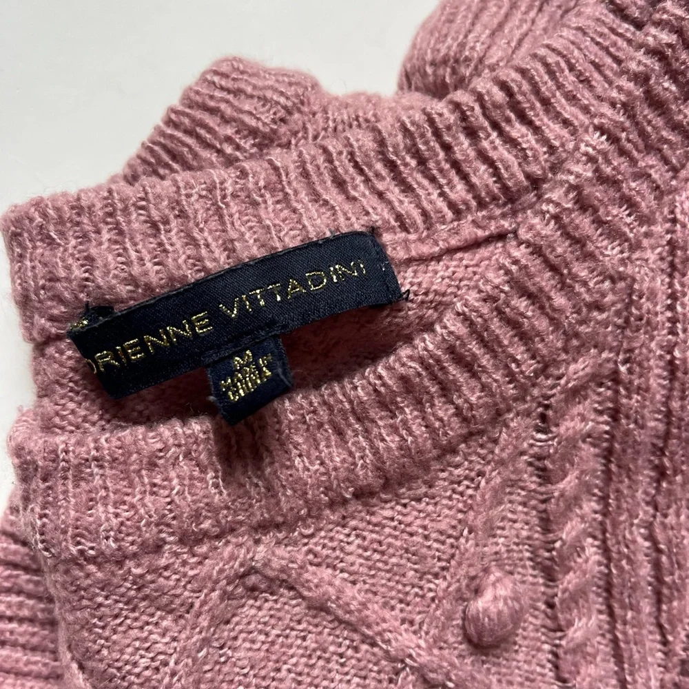 Adrienne Vittadini Pink Ruffled Sweater - Picture 5 of 5